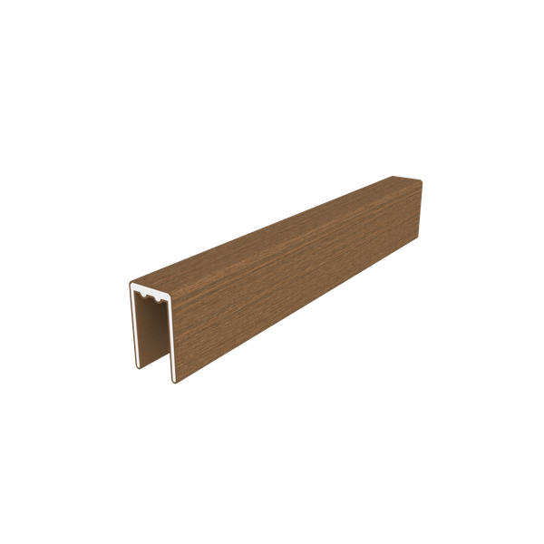NewTechWood aluminium co-extrusie frameset t.b.v scherm i.c.m betonpalen, Teak - 179 cm - Afbeelding 1